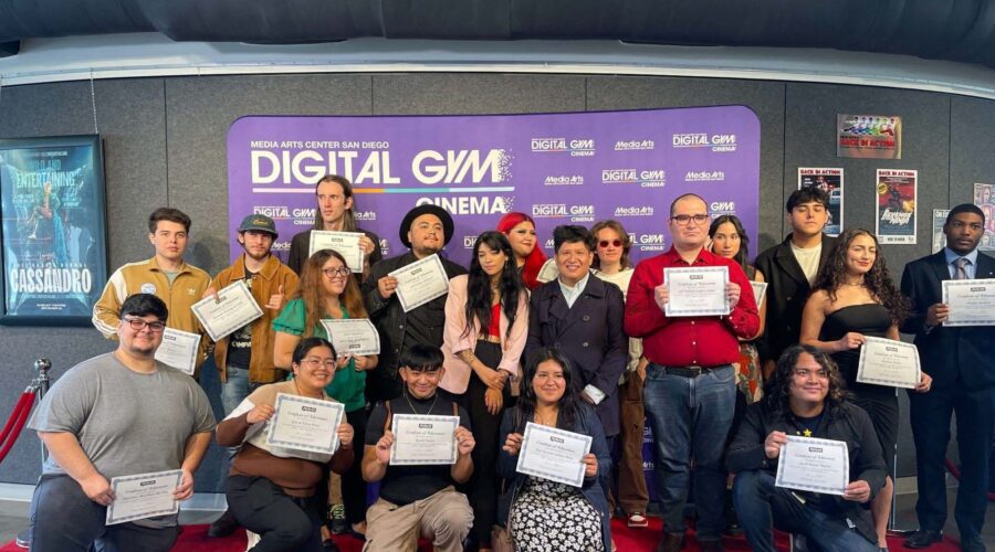 Image contains: Graduates from the Media Arts Workforce Development Initiative @ The Library.