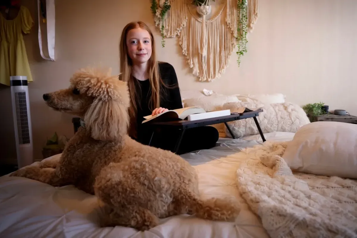 Sadie Wheeler, a member of the San Diego Youth Commission, at her home in the University City area on Thursday, Jan. 8, 2026. (Sandy Huffaker / For The San Diego Union-Tribune)